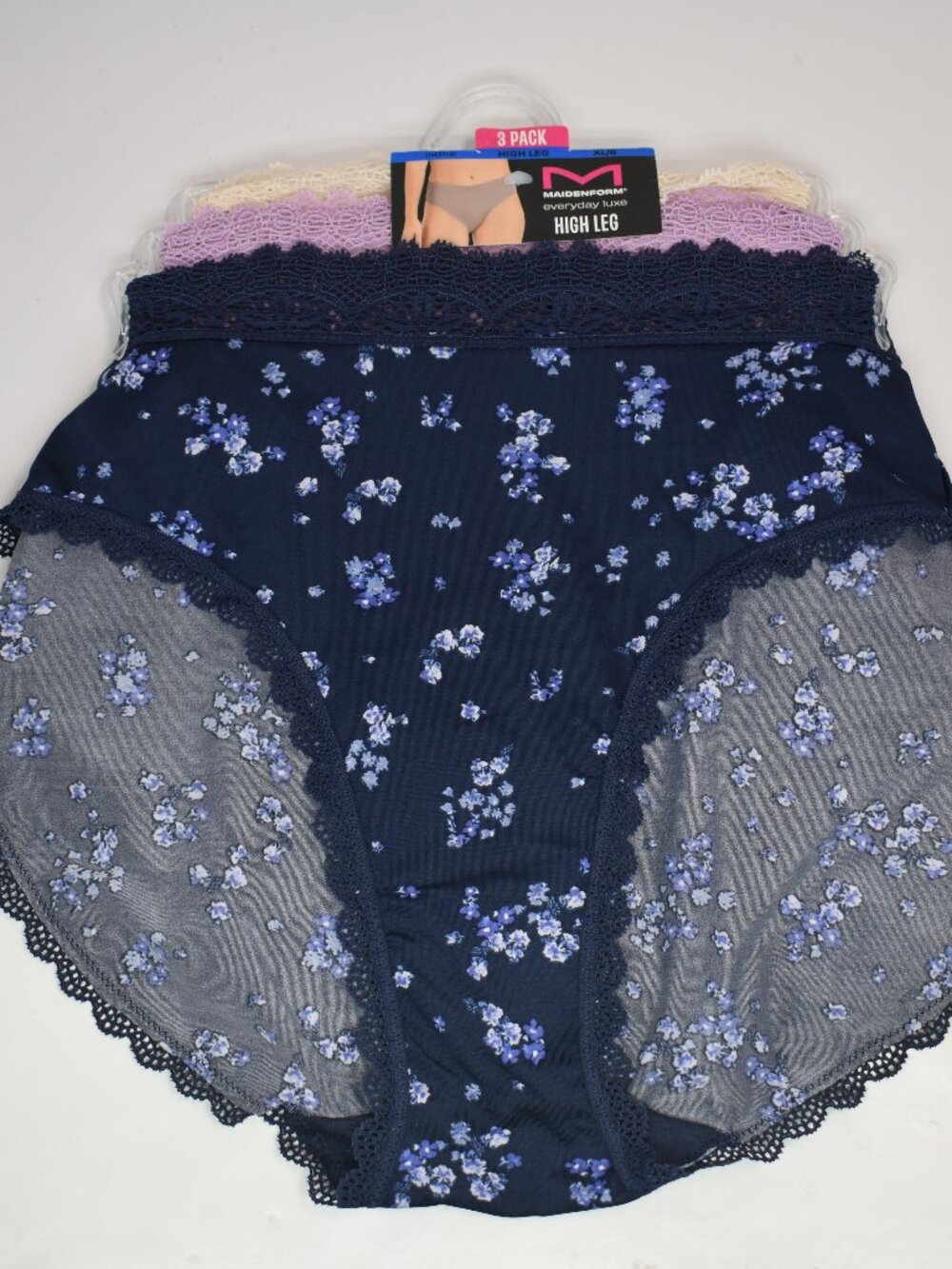 Maidenform Everyday Luxe High Leg Women's Panties 3-Pack Size XL/8 NWT